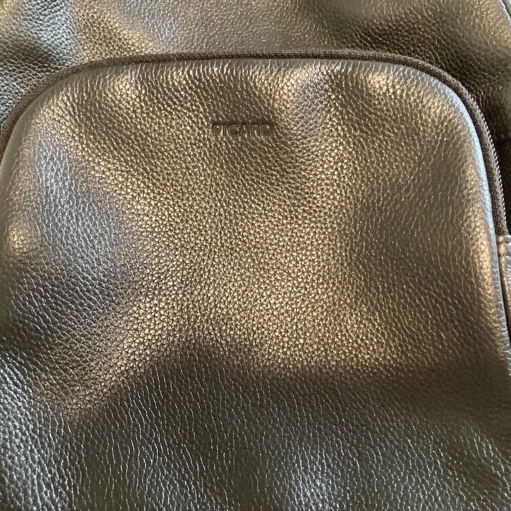 Picard black leather backpack purse - Picture 4 of 9